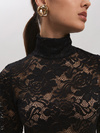 Bluzka koronkowa SOLENE- czarna