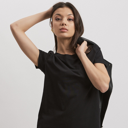 T-shirt damski czarny krótki rękaw OAK