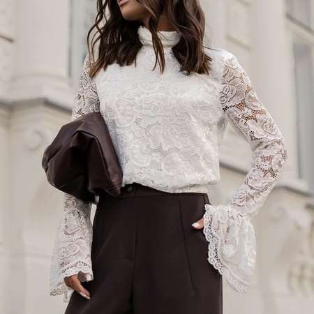 Bluzka koronkowa SOLENE- kremowa