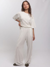 Komplet damski z wiskozy  CALMA– kremowy