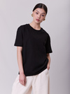 T-shirt damski bawełniany czarny – ESSENTIAL