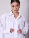 Biała koszula oversize LUMINA – lekka i elegancka