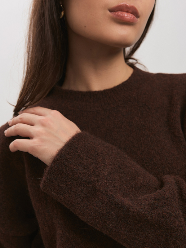 Sweter damski LUNA- brązowy