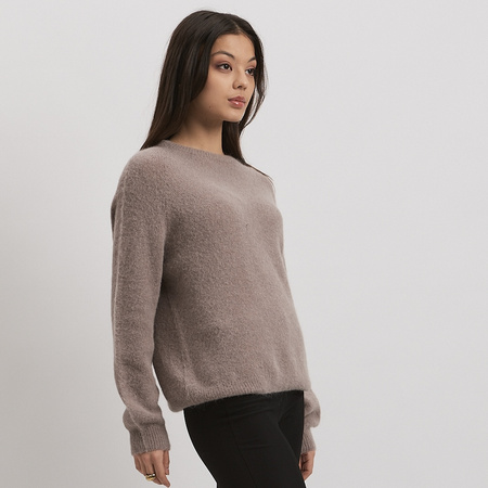 Sweter damski z alpaki i wełny taupe MARE