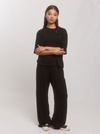 Komplet damski z wiskozy CALMA– czarny 
