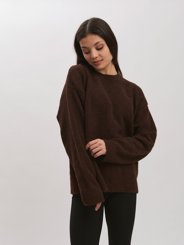 Sweter damski LUNA- brązowy