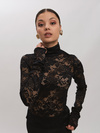 Bluzka koronkowa SOLENE- czarna