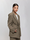 Khaki marynarka TERRA z wiązaniem w talii – elegancja w stylu MOLARE