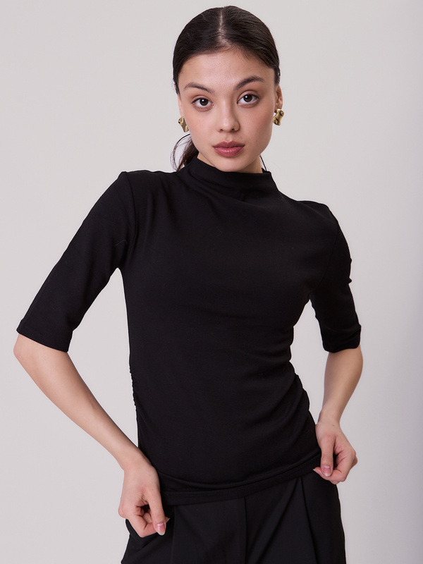 Bluzka damska czarna  z modalu – GIA