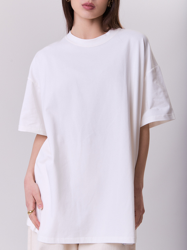 Kremowy T-shirt Oversize CLOUD