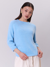 Sweter damski z alpaki niebieski ALPANO