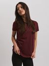 T-shirt damski bordowy krótki rękaw OAK