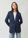 Marynarka damska zamszowa niebieska  CELESTE