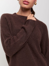 Sweter damski z alpaki i wełny MARE-brązowy