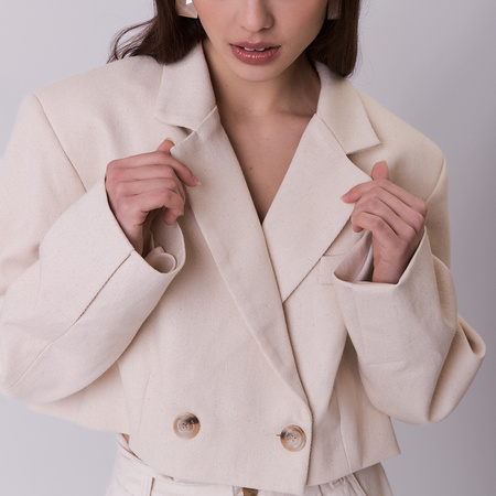 Marynarka damska krótka minimalistyczna – LINE COTTON