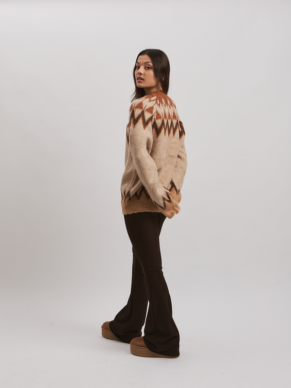 Legginsy dzwony ARIA – brązowe