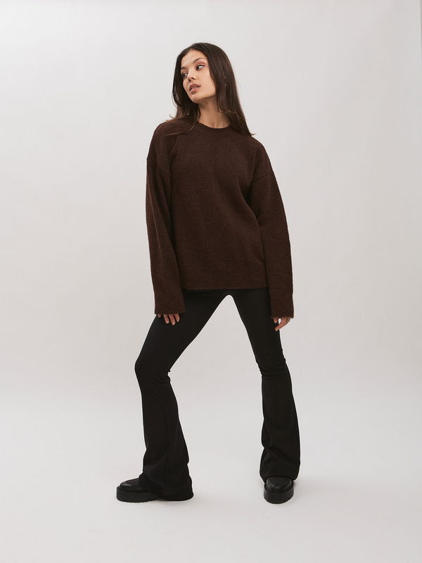 Sweter damski LUNA- brązowy