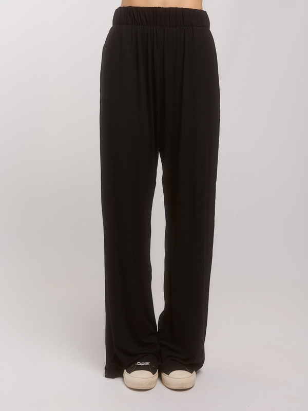 Komplet damski oversize z wiskozy – czarny zestaw CALMA