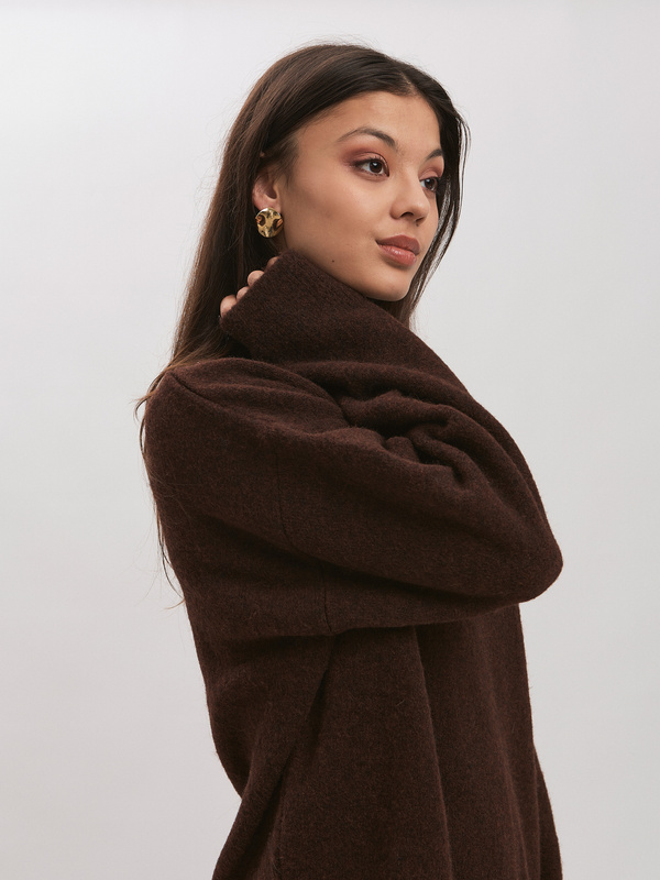 Sweter damski LUNA- brązowy