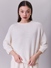 Sweter damski z alpaki ALPANO- kremowy 