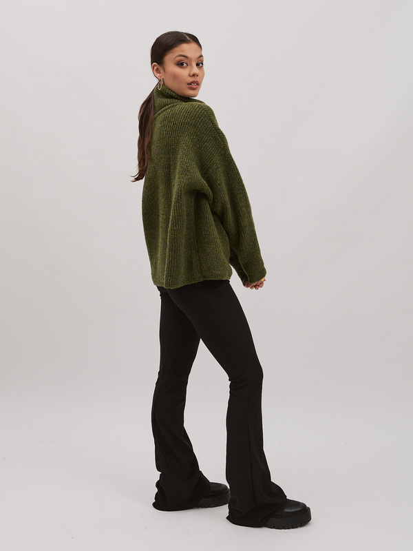 Golf damski wełniany AURA – khaki