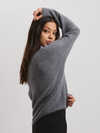Sweter damski z alpaki i wełny szary MARE