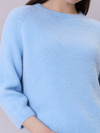 Sweter damski z alpaki niebieski ALPANO