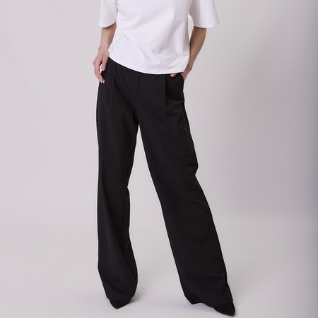 Spodnie damskie czarne proste NERO