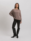Sweter damski z alpaki i wełny taupe MARE