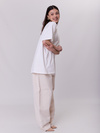 Kremowy T-shirt Oversize CLOUD