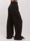 Komplet damski oversize z wiskozy – czarny zestaw CALMA
