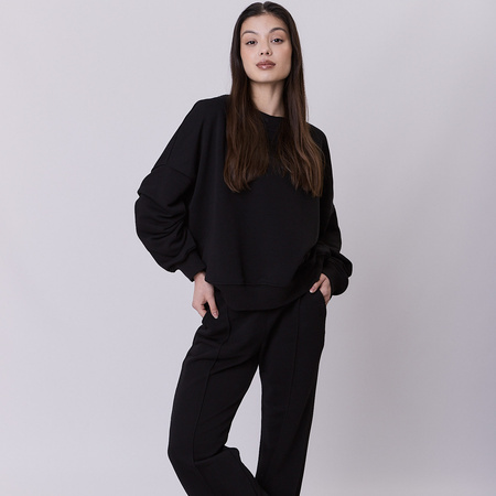 Komplet dresowy damski DUO z bawełny – czarny