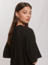 Komplet damski oversize z wiskozy – czarny zestaw CALMA