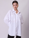 Biała koszula oversize LUMINA – lekka i elegancka