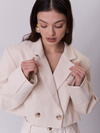 Marynarka damska krótka minimalistyczna – LINE COTTON