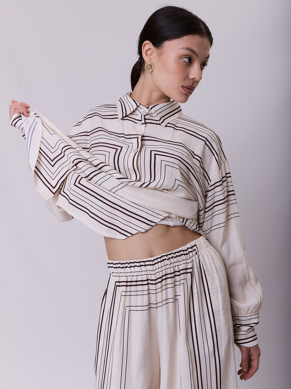 Komplet Geo Grace Kremowy