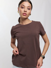 T-shirt damski brązowy krótki rękaw OAK