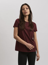 T-shirt damski bordowy krótki rękaw OAK