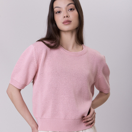 Bluzka Dzianinowa Vento Różowa