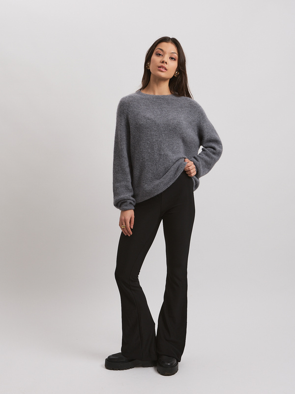 Sweter damski z alpaki i wełny szary MARE