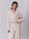 Marynarka damska krótka minimalistyczna – LINE COTTON