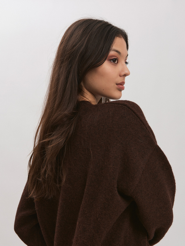 Sweter damski LUNA- brązowy