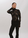 Bluzka koronkowa SOLENE- czarna