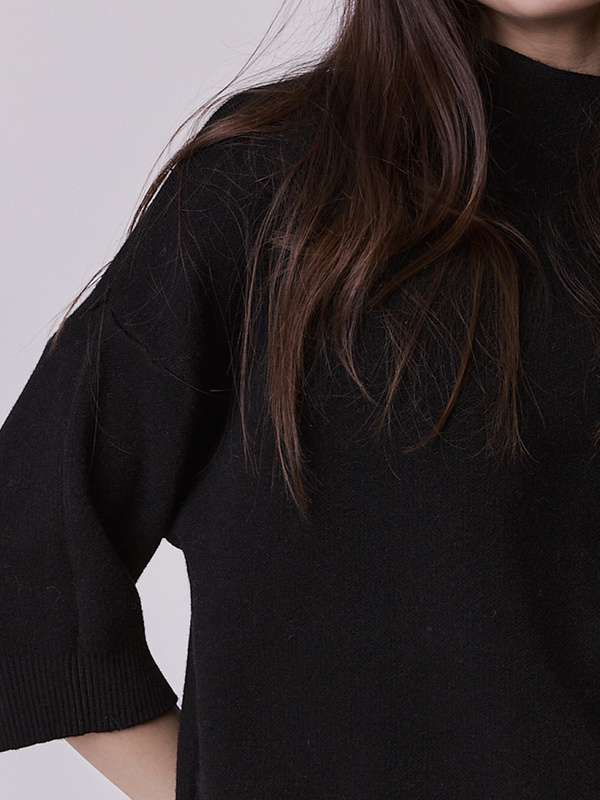 Sweter damski z wiskozy i kaszmiru  MILANO- czarny