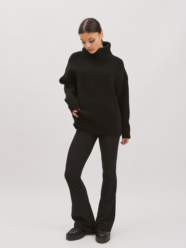 Golf damski wełniany AURA – czarny