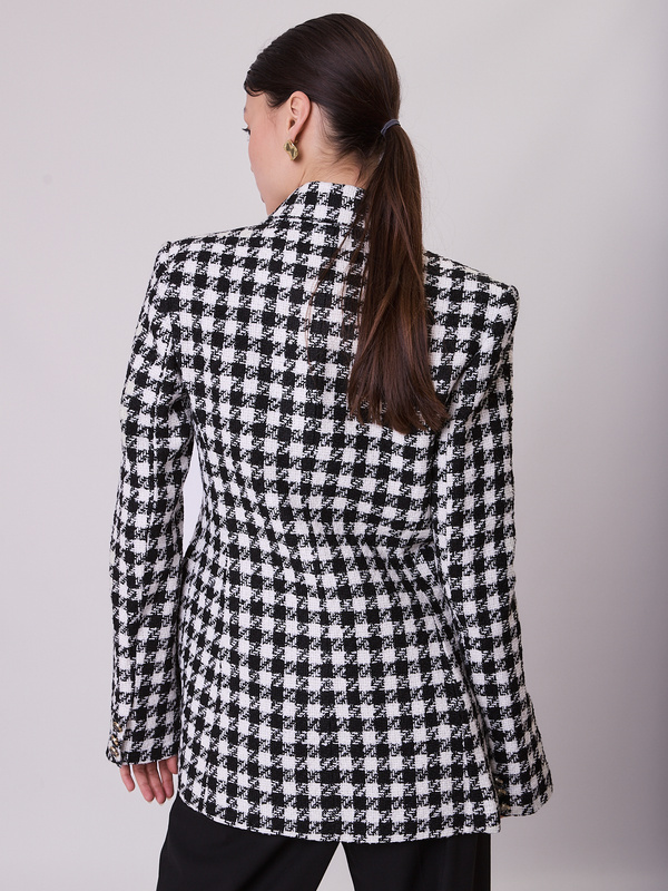 Marynarka damska taliowana pepitka – CLASSIC CHECK