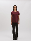 T-shirt damski bordowy krótki rękaw OAK