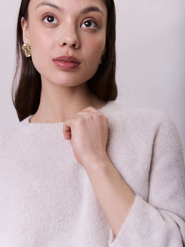 Sweter damski z alpaki ALPANO- beżowy