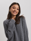 Sweter damski z alpaki i wełny szary MARE