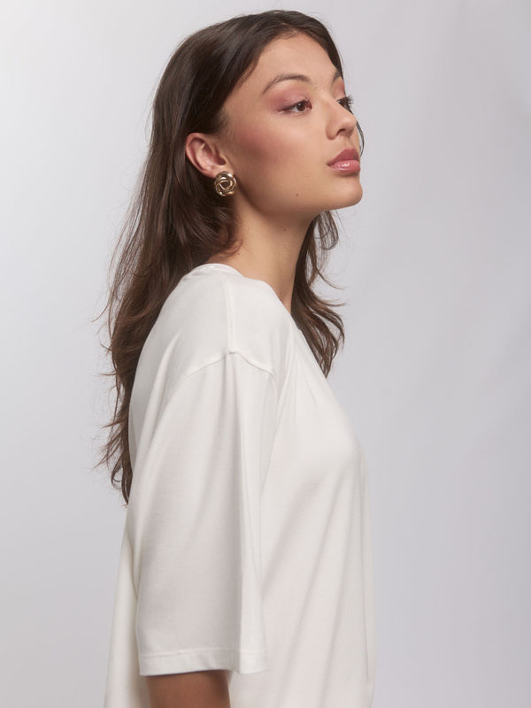 Komplet damski z wiskozy  CALMA– kremowy